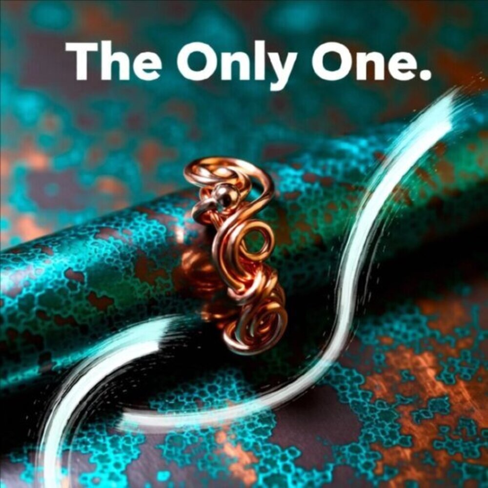 2/$25!!! Feminine Swirls & Curls! Uniquely Handmade Copper Wire Wring Sz 6